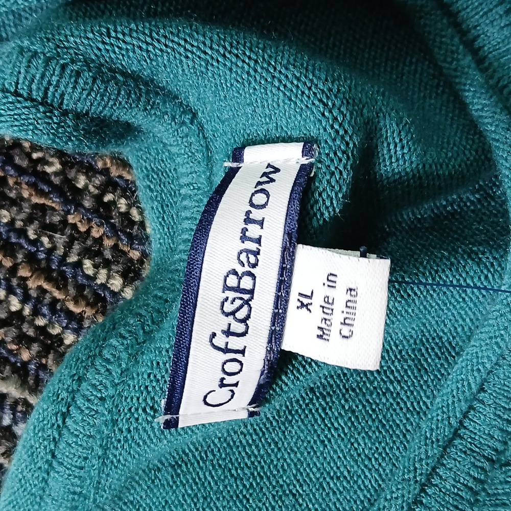 🌟 NWT Blue/green Croft And Barrow Sweater Xl Misses - Picture 4 of 5